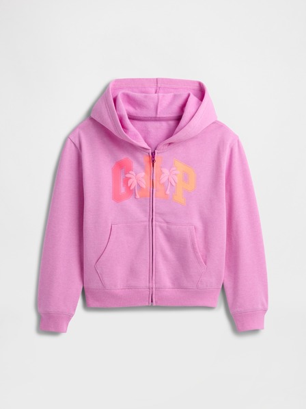 GAP Gyerek pulóver logóval és fleece béléssel GAP
