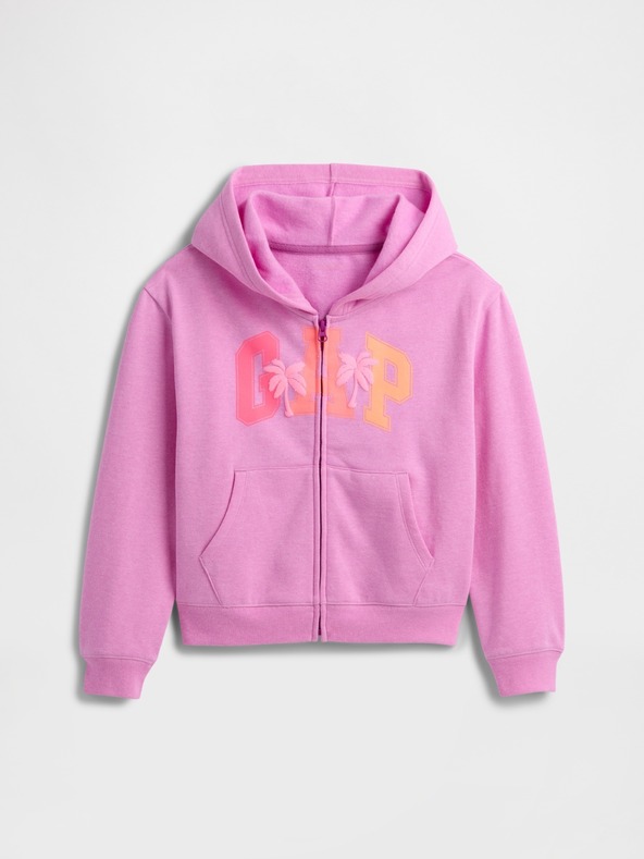 GAP Gyerek pulóver logóval és fleece béléssel GAP
