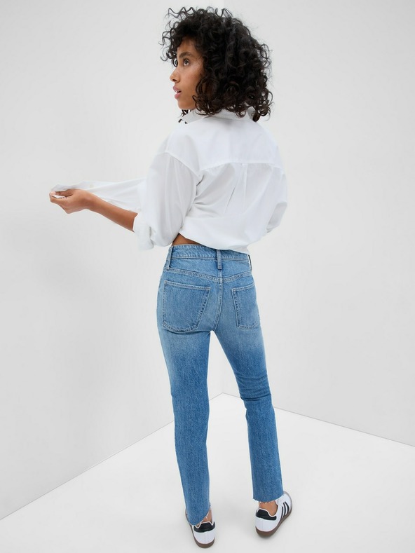 GAP Nadrágok slim boyfriend Mid Rise Universal Washwell GAP