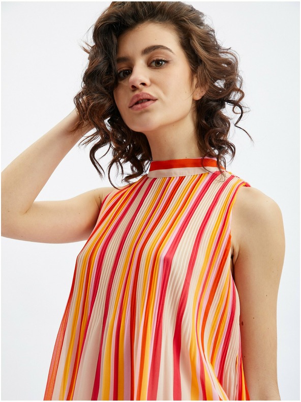 Orsay ORSAY rózsaszín-narancssárga csíkos női blúz