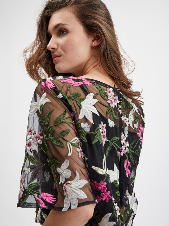 Orsay ORSAY fekete virágmintás női blúz