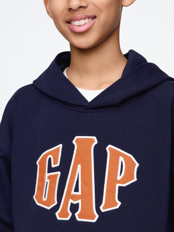 GAP Gyerek pulóver logóval és fleece béléssel GAP