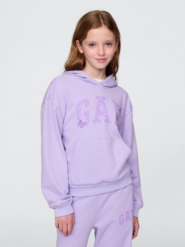 GAP Gyerek pulóver logóval és fleece béléssel GAP