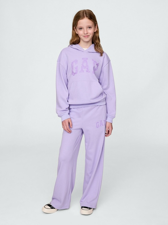 GAP Gyerek pulóver logóval és fleece béléssel GAP