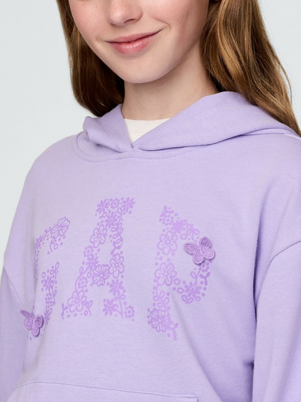 GAP Gyerek pulóver logóval és fleece béléssel GAP