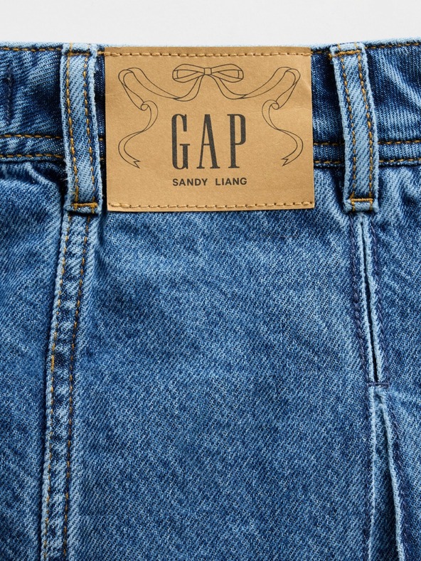GAP Pliszírozott farmer mini szoknya Gap × Sandy Liang GAP