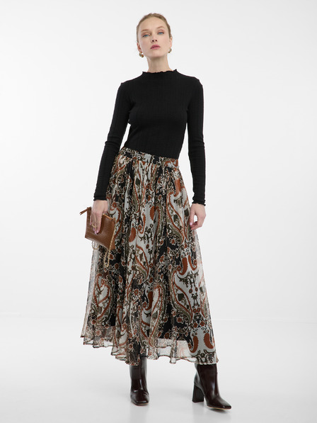 Orsay Fekete állógalléros női póló ORSAY