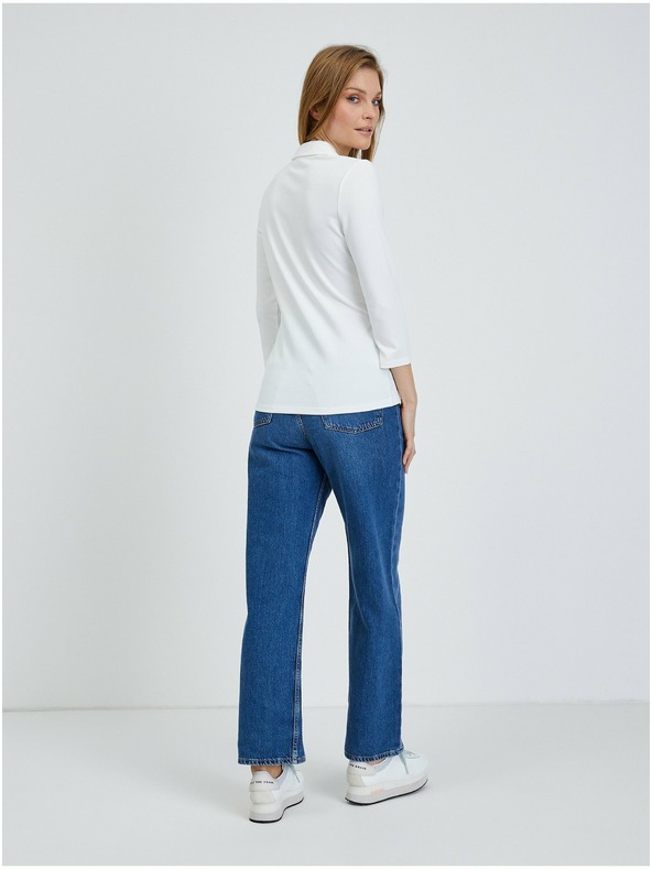 Orsay ORSAY krémszínű póló háromnegyedes ujjal