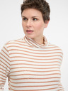 Orsay Bézs csíkos hosszú ujjú női póló ORSAY