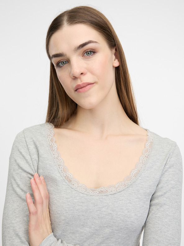 Orsay ORSAY krémszínű női hosszú ujjú póló