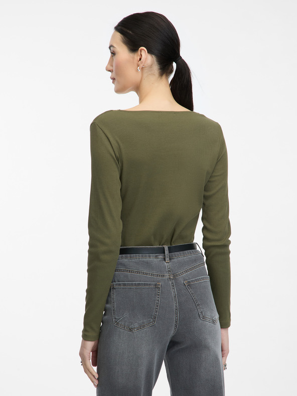 Orsay Khaki hosszú ujjú női póló ORSAY