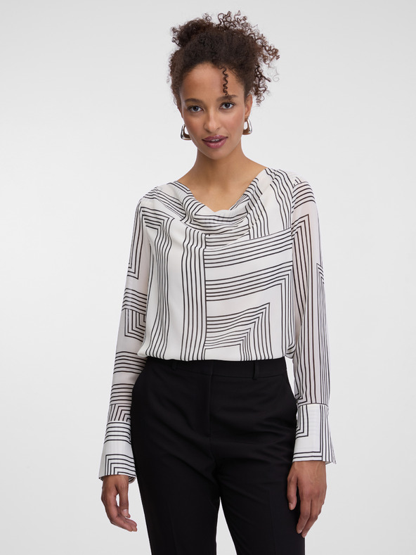 Orsay Fehér mintás női blúz ORSAY