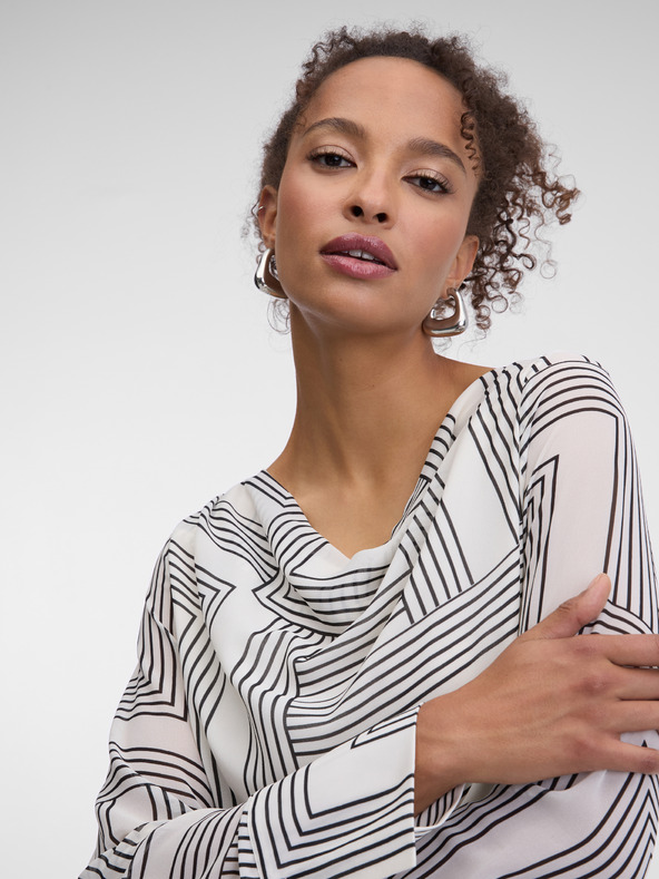 Orsay Fehér mintás női blúz ORSAY