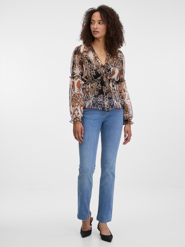 Orsay Barna mintás női blúz ORSAY