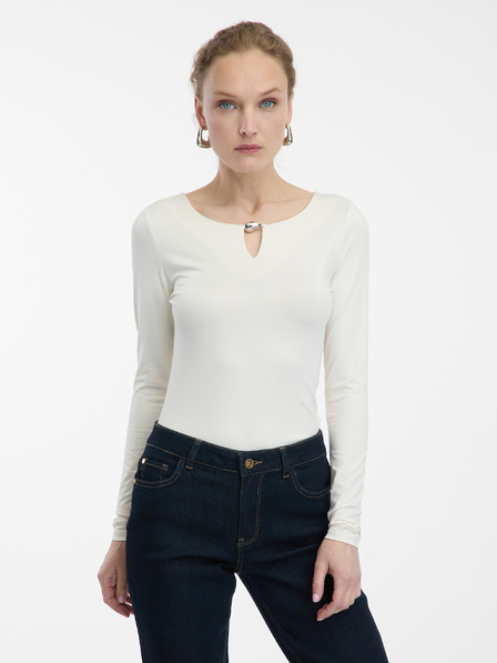 Orsay Krémes hosszú ujjú női felső ORSAY