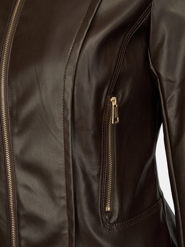 Orsay ORSAY Sötétbarna női műbőr dzseki