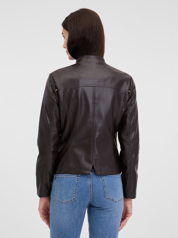 Orsay ORSAY Sötétbarna női műbőr dzseki