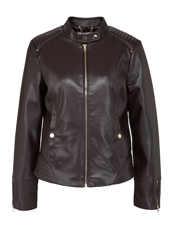 Orsay ORSAY Sötétbarna női műbőr dzseki