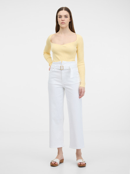 Orsay ORSAY fehér női széles szárú farmernadrág