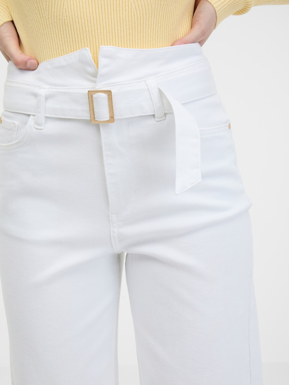 Orsay ORSAY fehér női széles szárú farmernadrág