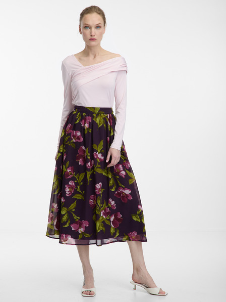 Orsay Lila ORSAY női midi szoknya virágmintával