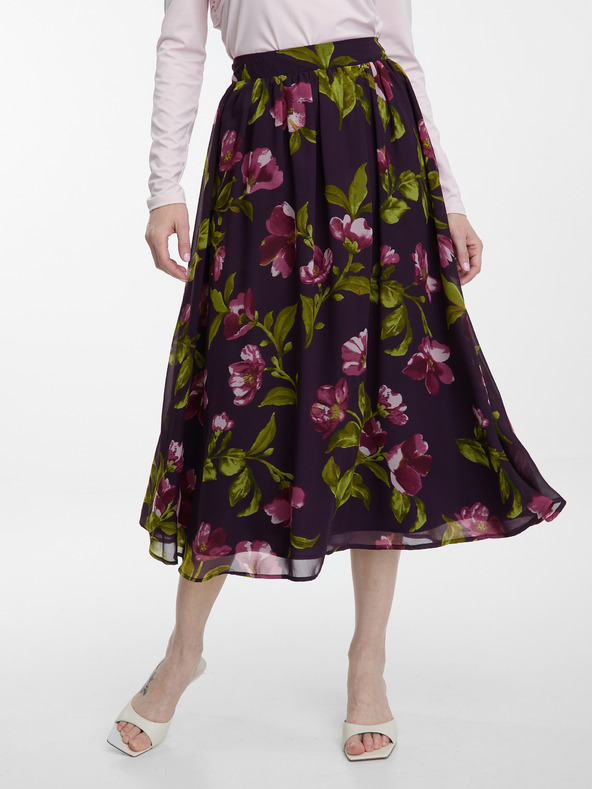 Orsay Lila ORSAY női midi szoknya virágmintával
