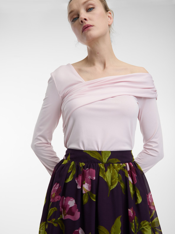 Orsay Lila ORSAY női midi szoknya virágmintával