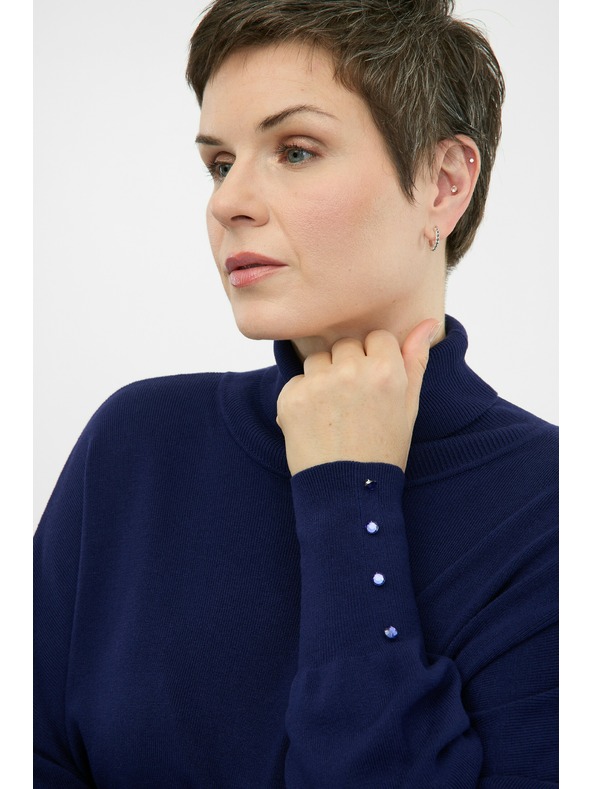 Orsay Sötétkék ORSAY női garbó pulóver