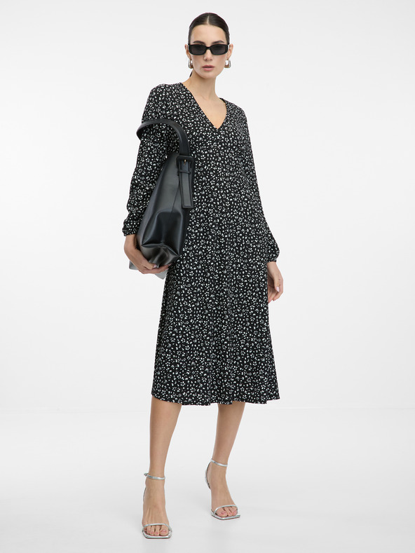 Orsay Fekete ORSAY női midi ruha