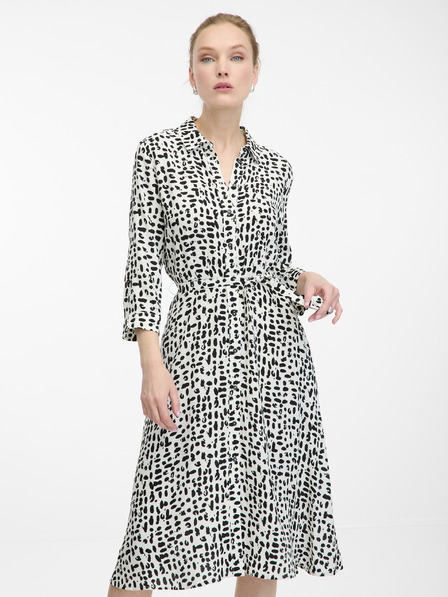 Orsay Krémszínű térdig érő női ingruha ORSAY