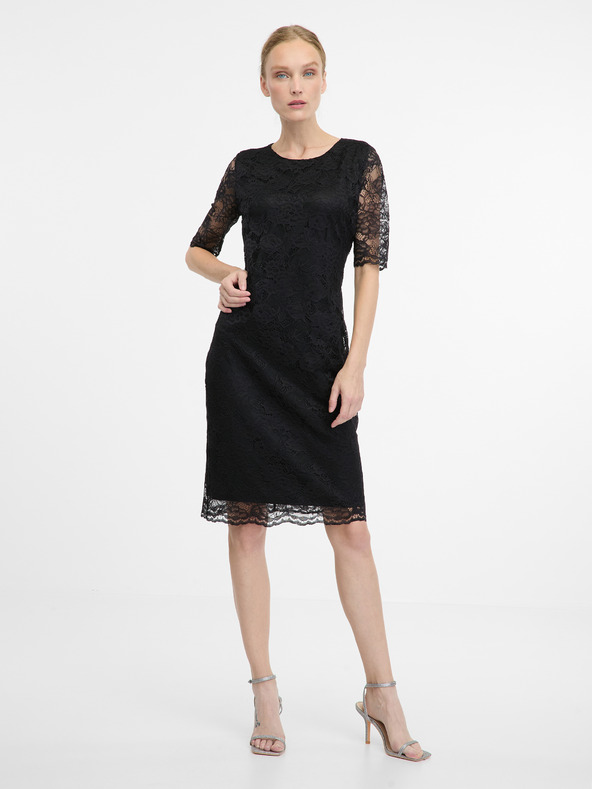 Orsay ORSAY fekete női térdig érő ruha