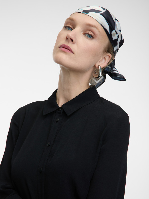 Orsay Fekete térdig érő női ingruha ORSAY