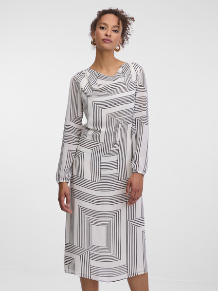 Orsay Fehér mintás ORSAY női térdig érő ruha