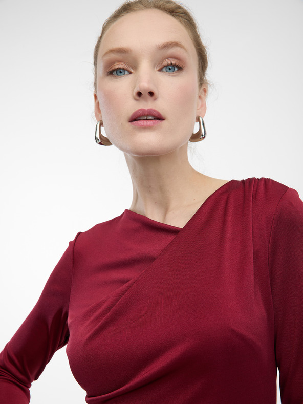 Orsay ORSAY borszínű női midi ruha