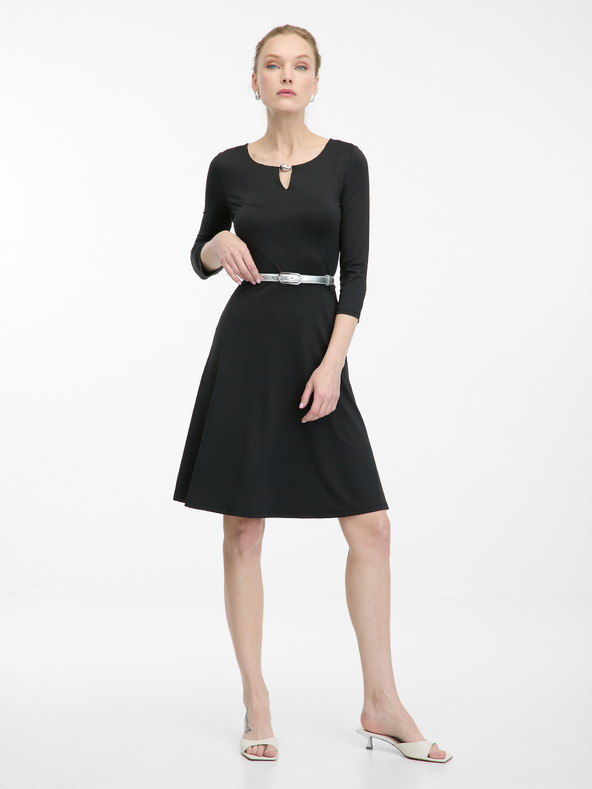 Orsay ORSAY fekete női térdig érő ruha