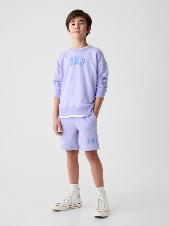 GAP Gyerek pulóver logóval és fleece béléssel GAP