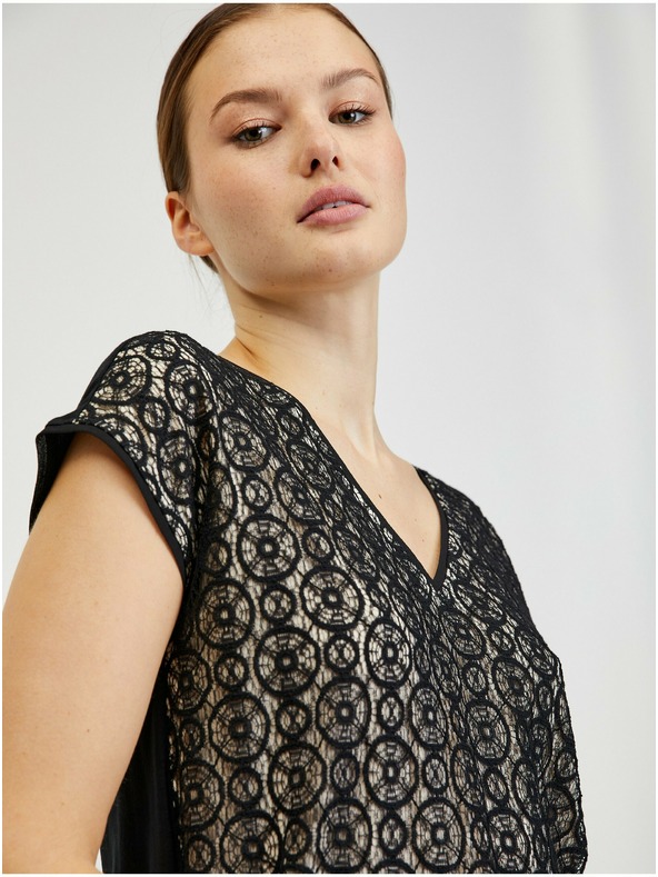 Orsay ORSAY krémszínű-fekete női csipkepóló