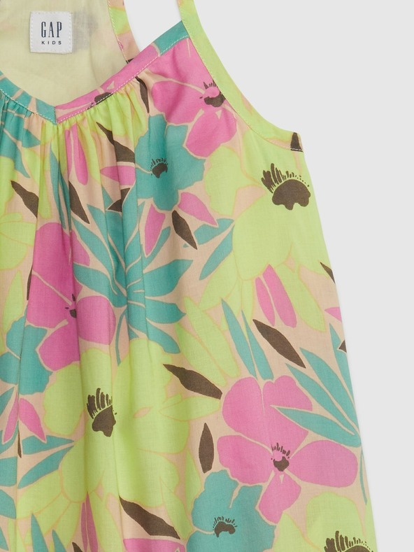 GAP Gyerek virágmintás pántos ruha GAP