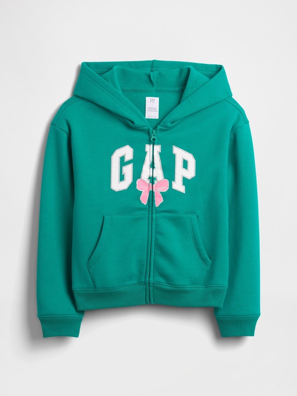 GAP Gyerek pulóver logóval és fleece béléssel GAP