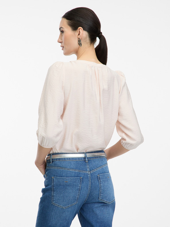 Orsay Halvány rózsaszín háromnegyedes ujjú blúz ORSAY