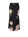 Orsay Fekete midi szoknya virágmintával ORSAY
