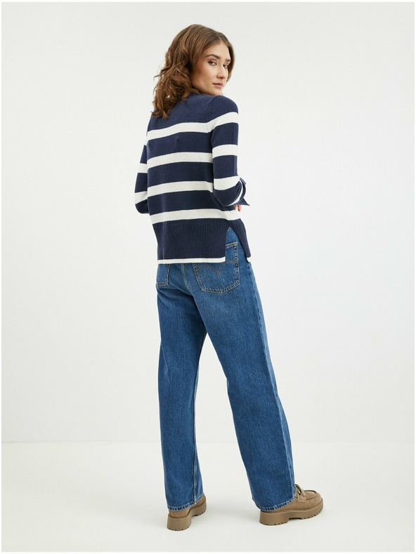 Orsay ORSAY fehér-kék csíkos női pulóver