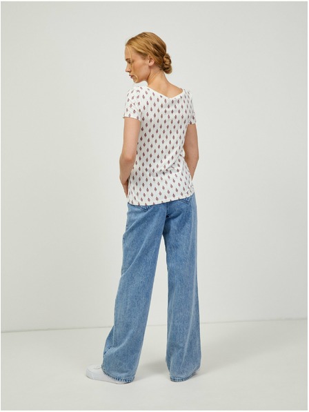 Orsay ORSAY rózsaszín-krémszínű mintás póló