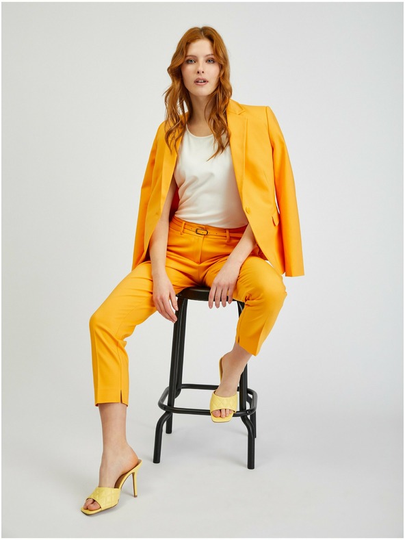 Orsay ORSAY narancssárga rövidített női nadrág övvel