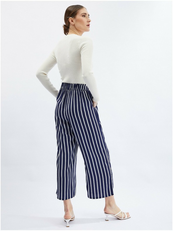 Orsay ORSAY sötét kék női csíkos culottes nadrág