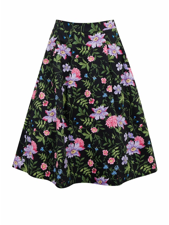 Orsay ORSAY fekete női virágos szoknya