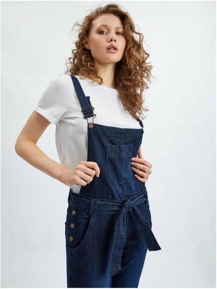 Orsay ORSAY sötétkék slim fit női farmer kertésznadrág