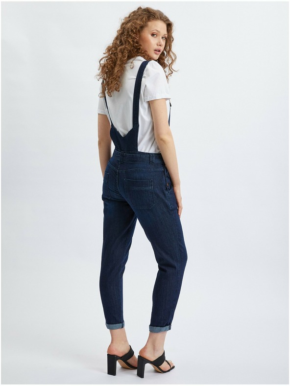 Orsay ORSAY sötétkék slim fit női farmer kertésznadrág