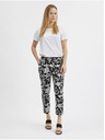 Orsay ORSAY fehér-fekete mintás női nadrág