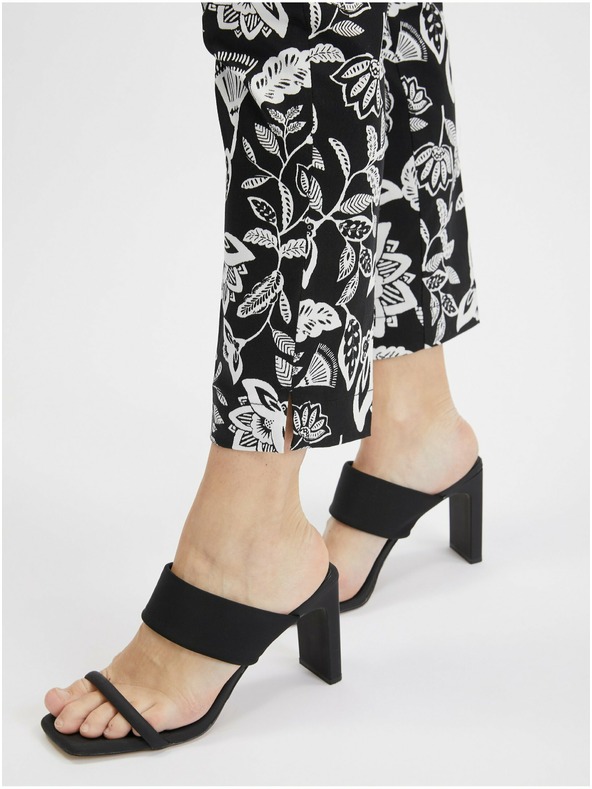 Orsay ORSAY fehér-fekete mintás női nadrág